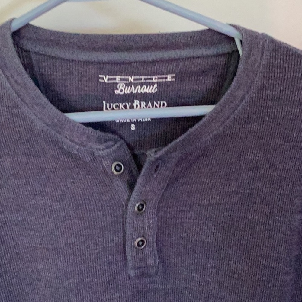 Lucky Brand Ribbed Long Sleeve Shirt